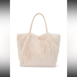 Victoria’s Secret Cream Faux-Fur Tote Bag